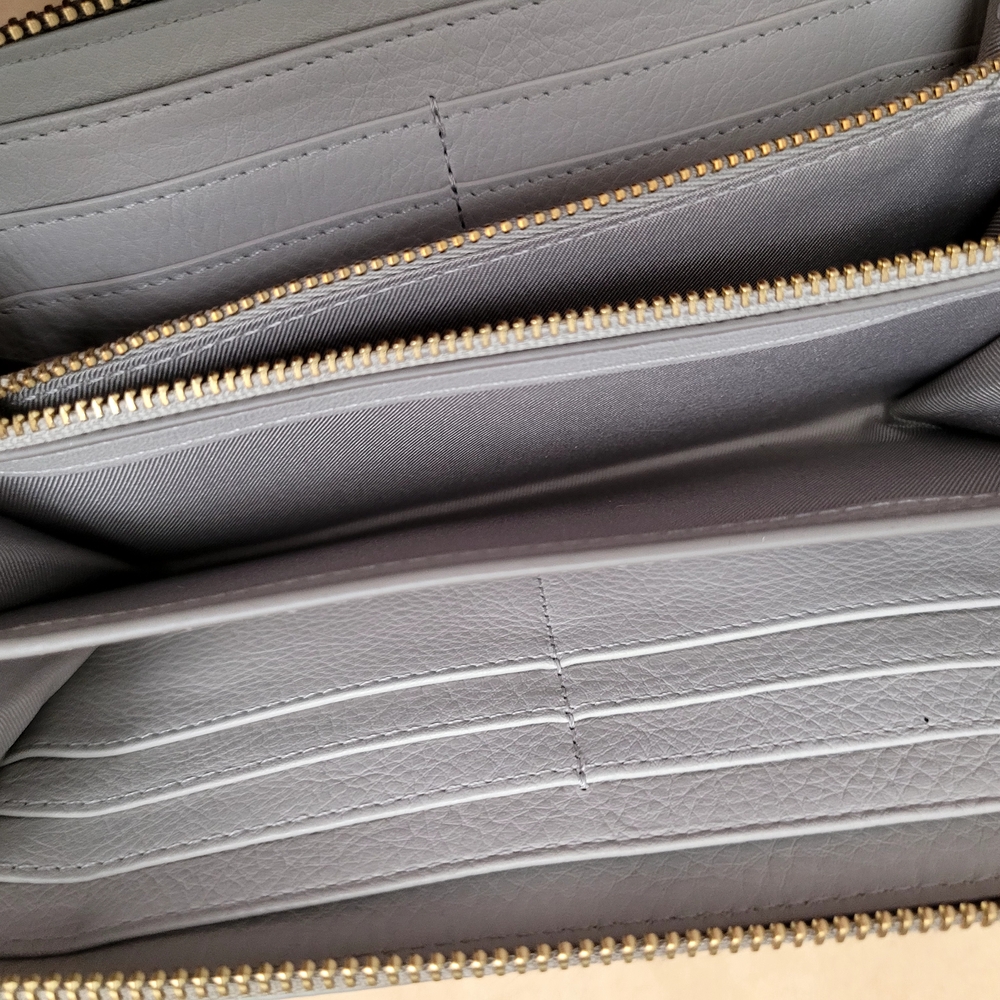 Fossil Gray Wallet with Silver Embellishments and Tassel - Picture 10 of 11